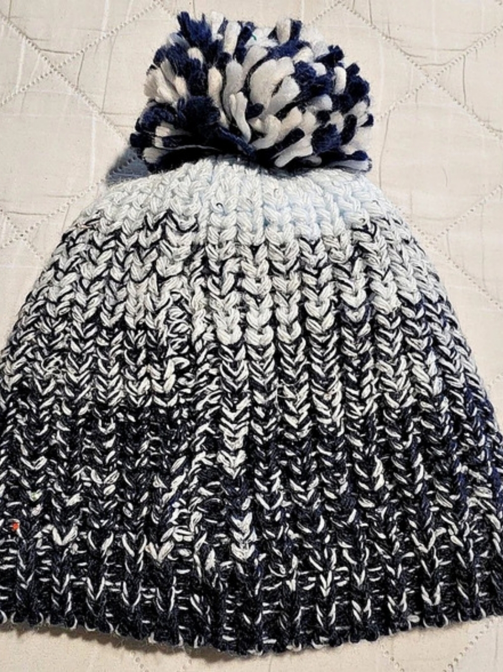 Member's Mark Kids Warm & Cozy Knit Hat Blue & White Small